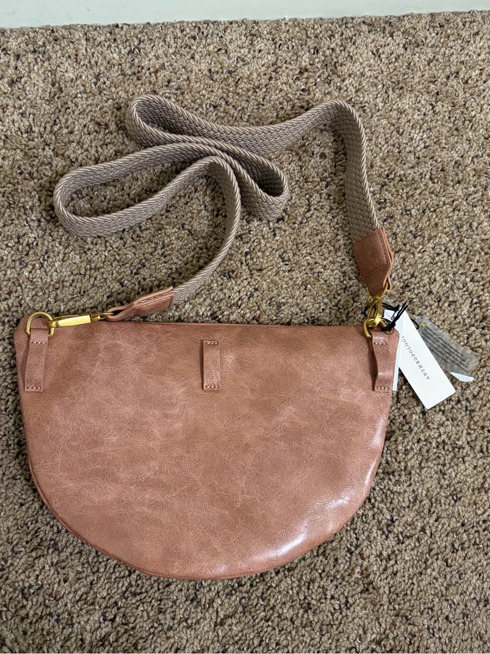 Anthropologie Ada Convertible Belt Bag, Rose Pink, New with Tags - Picture 2 of 4